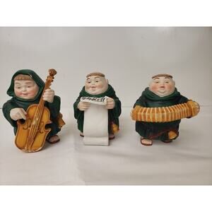 DEPT. 56 Collectables Merry Makers Monk figurines Clarence Sidney Charles Lot 3
